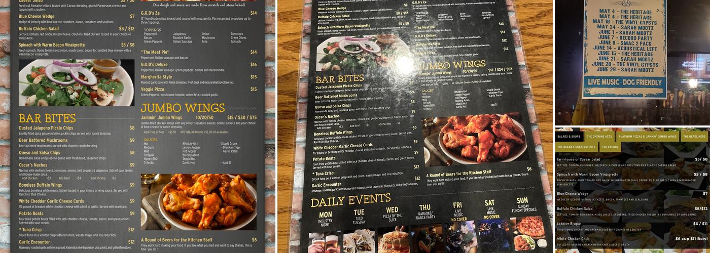 Good ol' Days Bar and Grill Menu