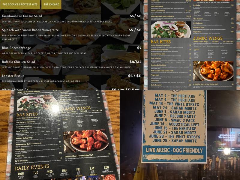 Good ol' Days Bar and Grill Menu