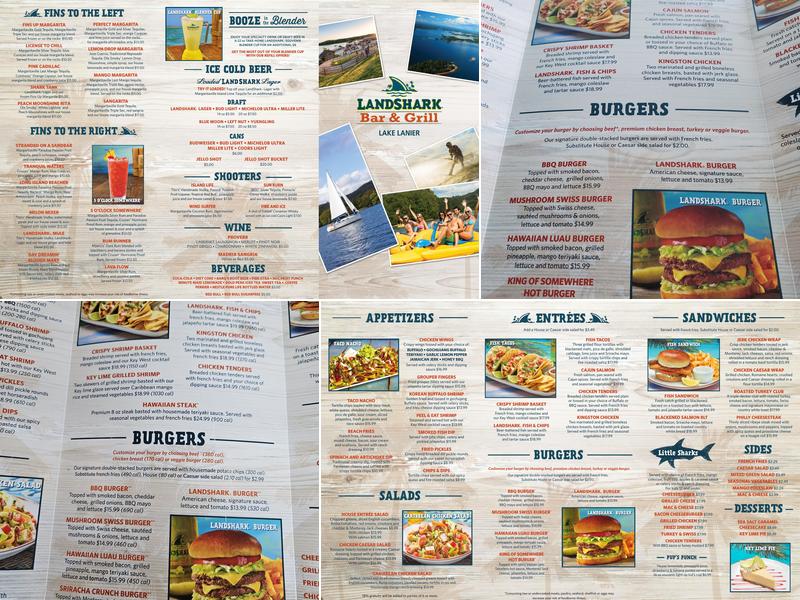 LandShark Bar & Grill at Lanier Islands Menu