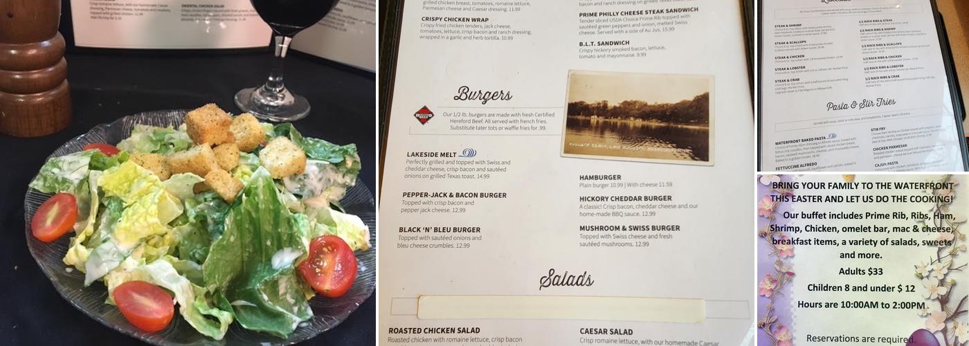 Waterfront Lakeside Grille Menu