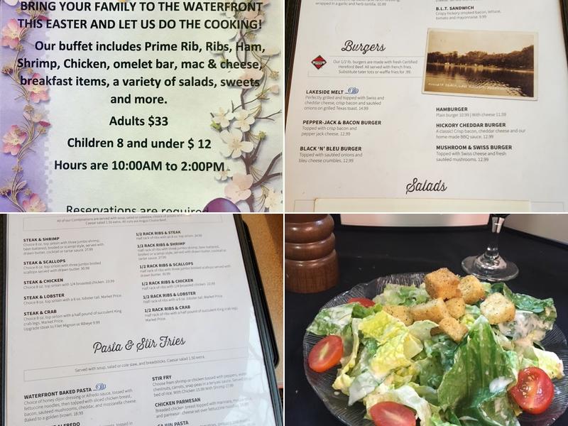 Waterfront Lakeside Grille Menu