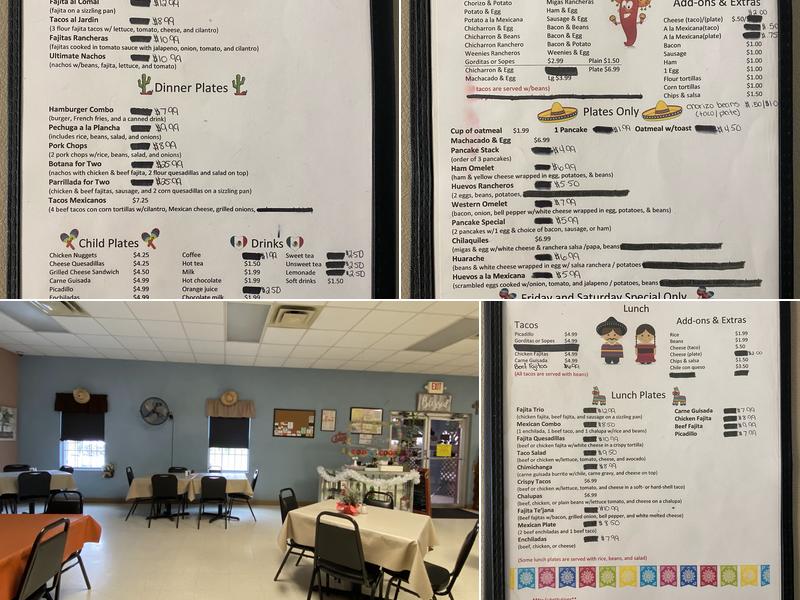 Las Comadres Restaurant Menu