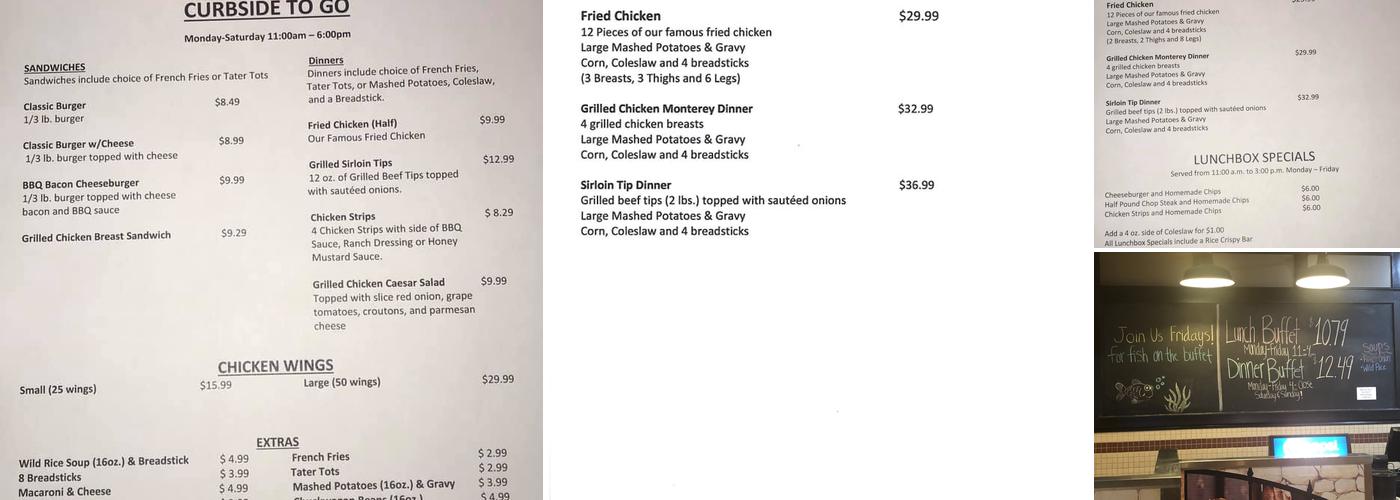 Bonanza Menu