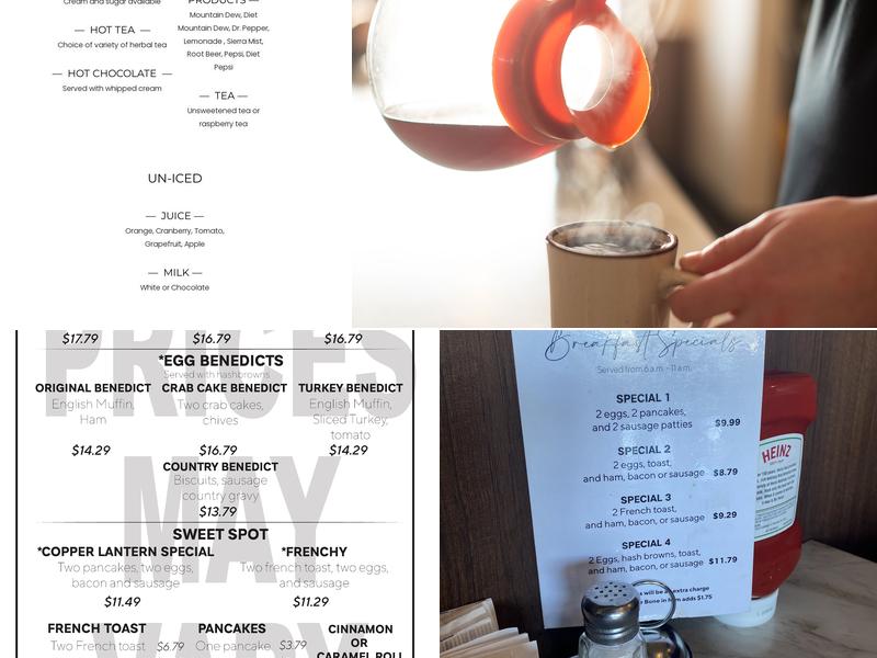 Copper Kitchen Restaurant Menu