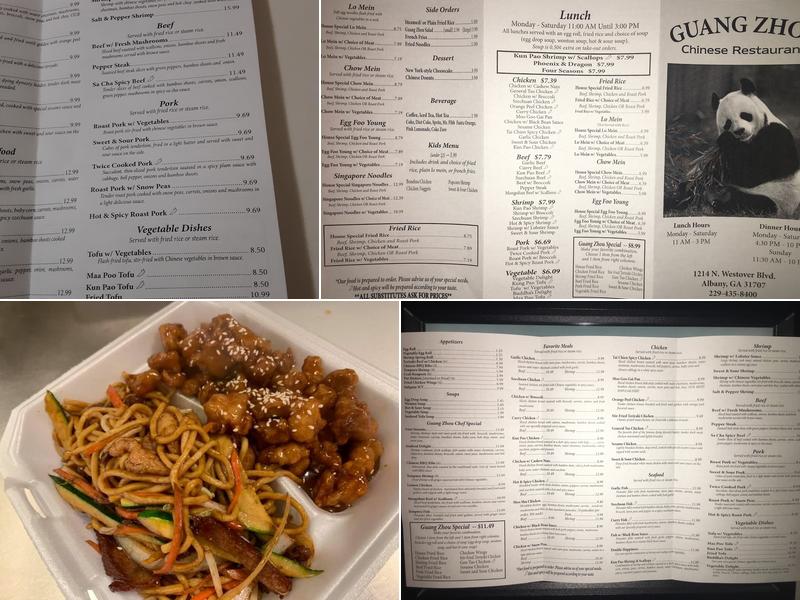 Guang Zhou Chinese Restaurant Menu