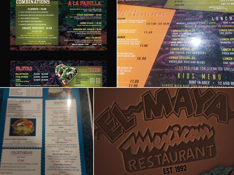 El Maya Menu