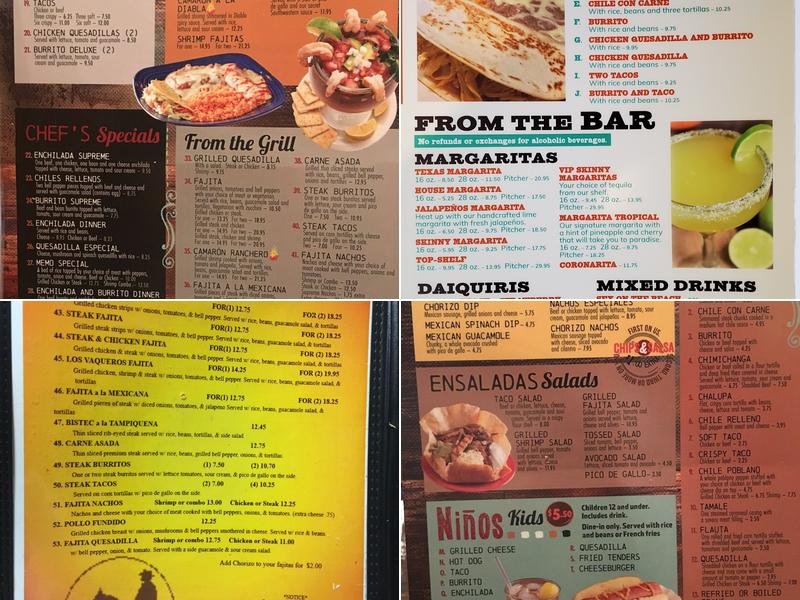 El Vaquero Mexican Restaurant Menu