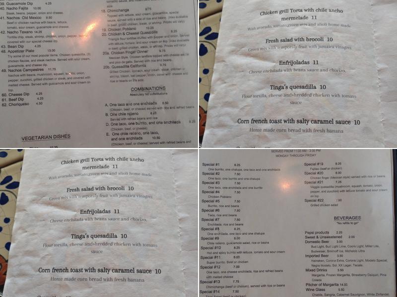 LUMBRE Cocina Mexicana Menu