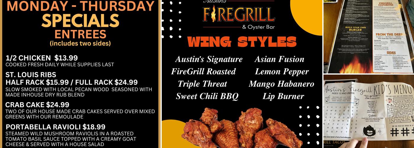 Austin's Firegrill & Oyster Bar Menu