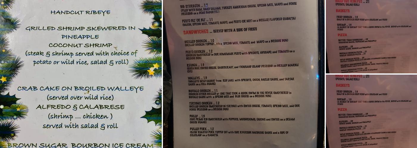 Riverside Inn Menu