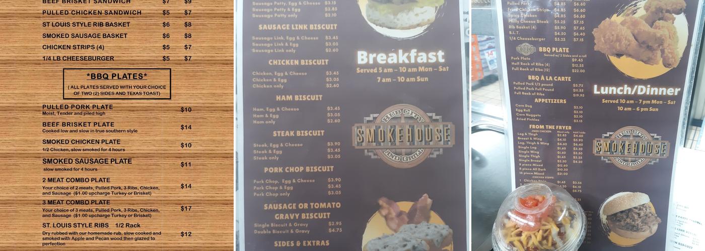 Hub City Smokehouse and Grill Menu