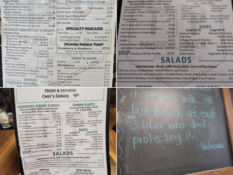 Tropical Palm Restaurant Menu