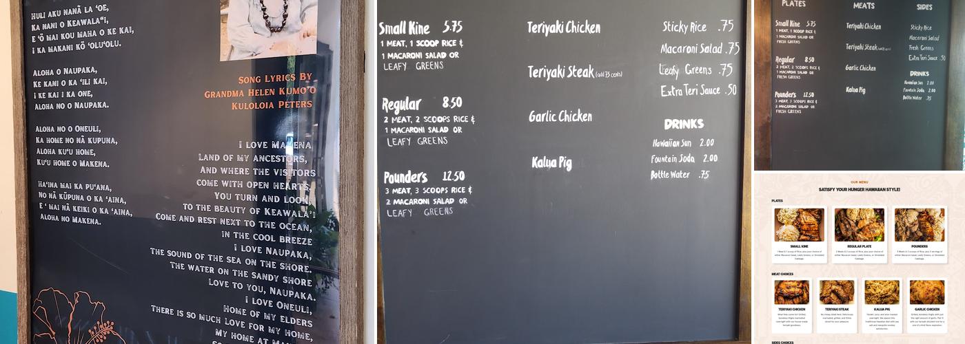 Pounders Hawaiian Grill - Crestview Menu