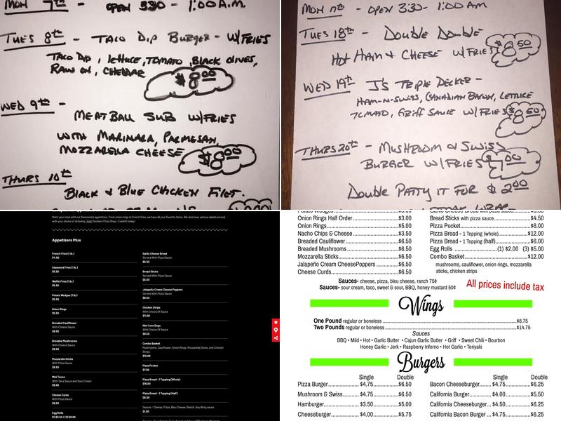 Snickers Pizza Shop - Eveleth Menu