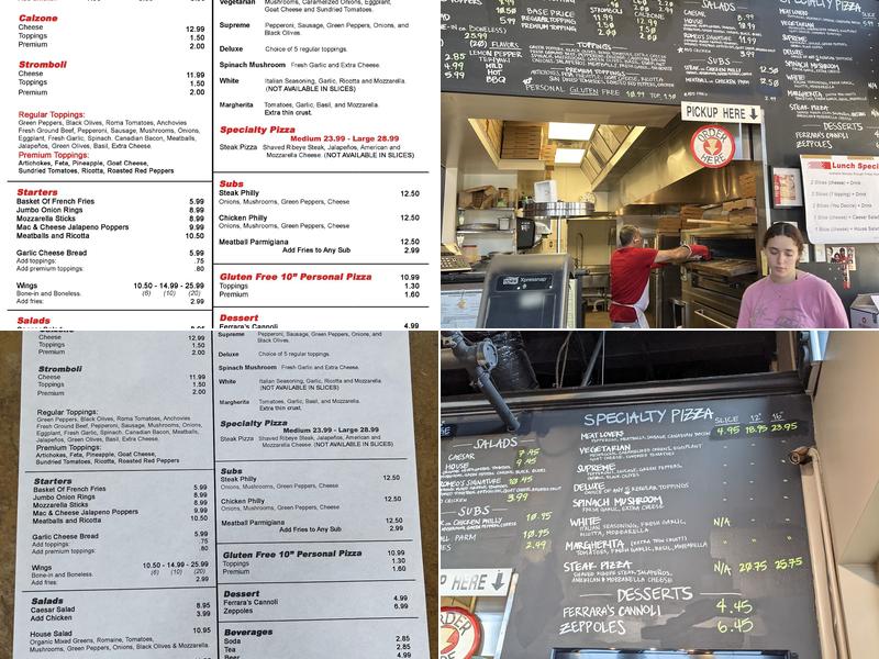 Romeo's New York Pizza Menu