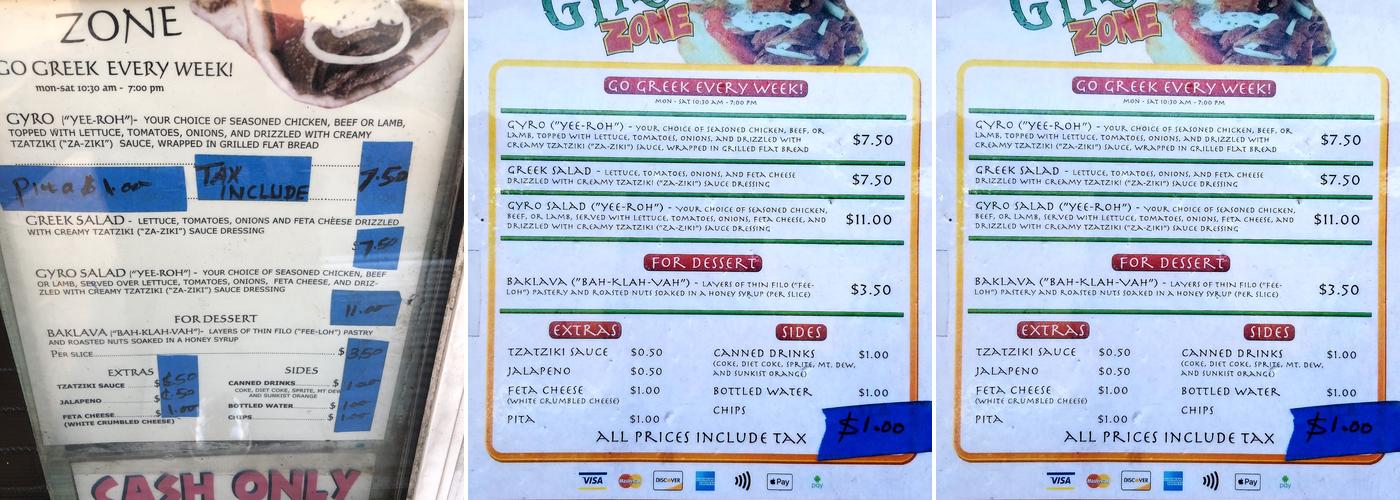 Gyro Zone Menu