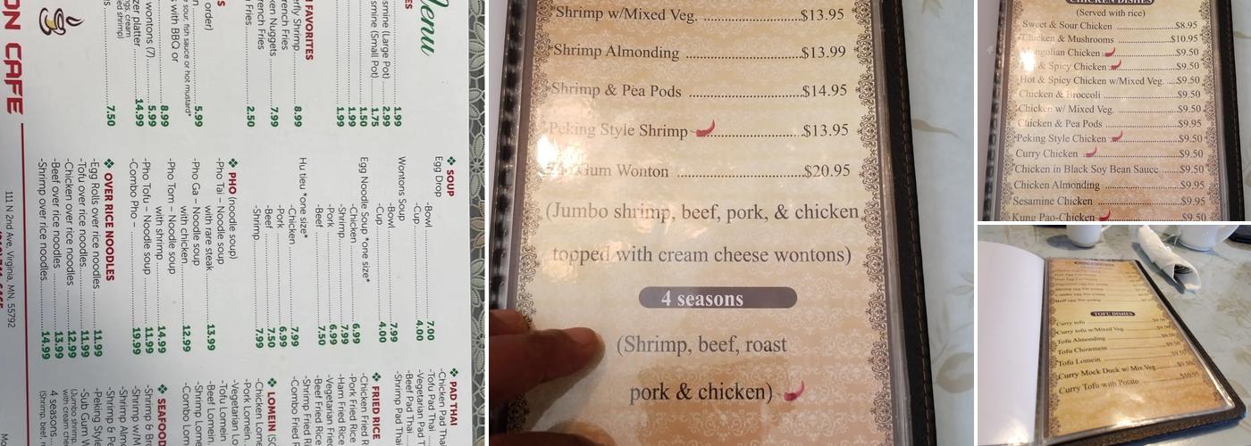 Saigon Cafe Menu