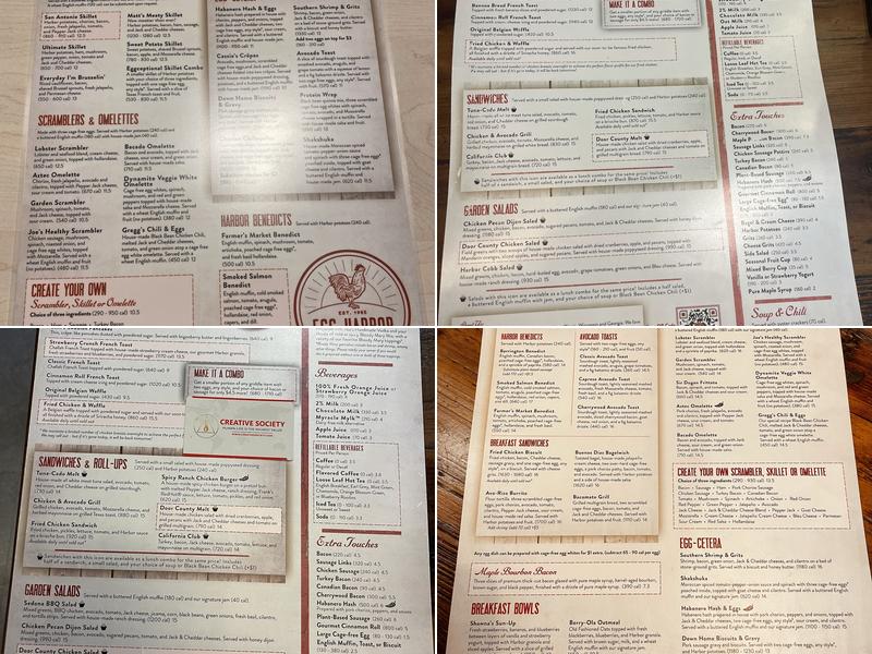 Egg Harbor Cafe Menu