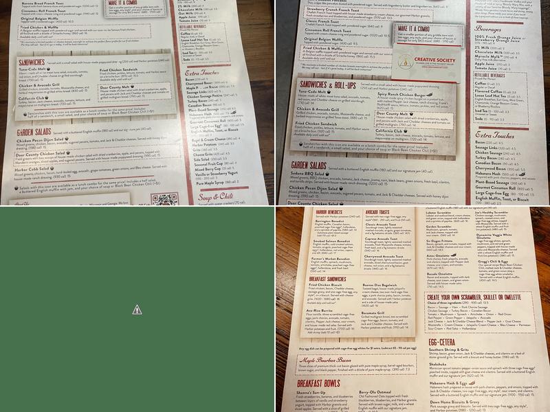 Egg Harbor Cafe Menu