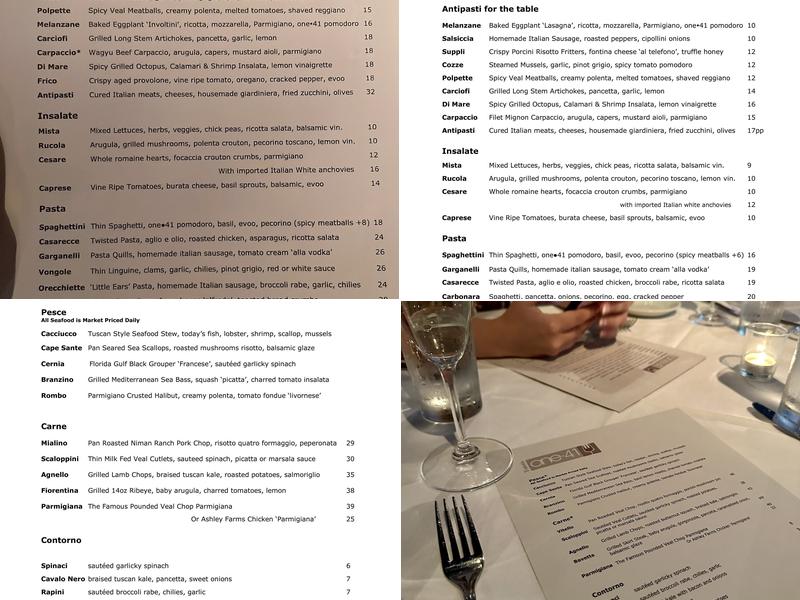 Trattoria one • 41 Menu