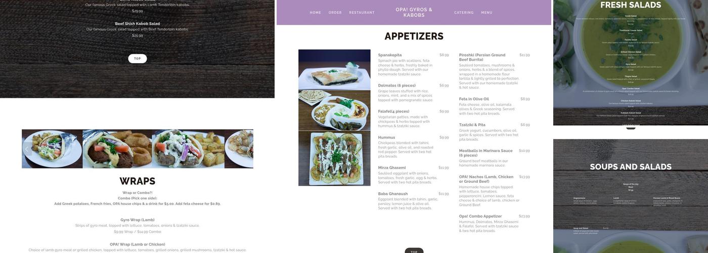 Opa! Gyros & Kabob Menu