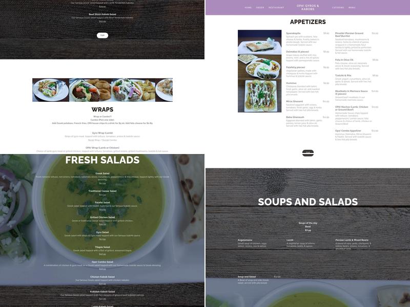 Opa! Gyros & Kabob Menu