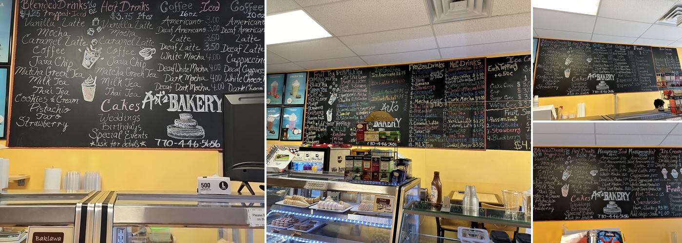 Art's Bakery and Cafe Menu