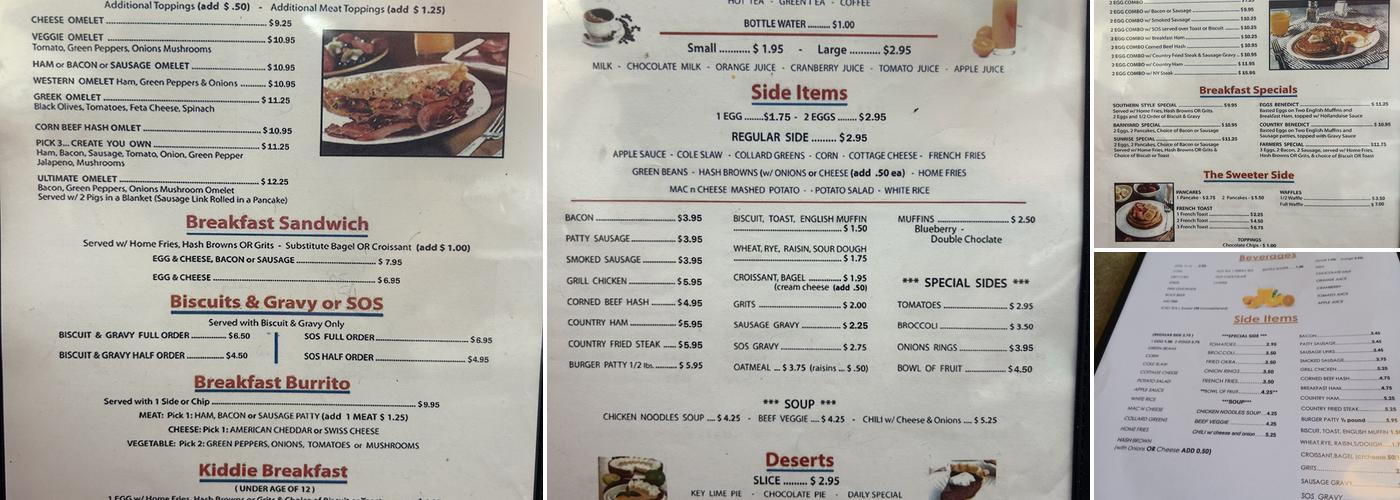 Dora Cafe Menu