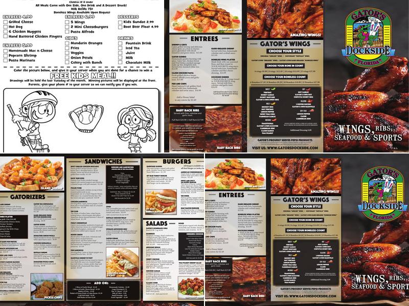 Gator's Dockside Eustis Menu