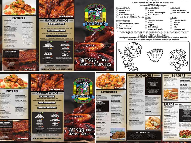 Gator's Dockside Eustis Menu