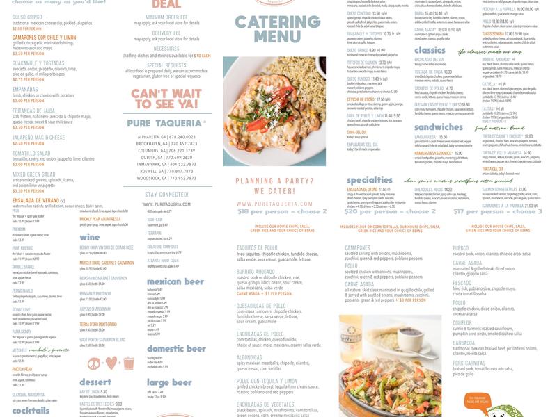 PURE Taqueria - Duluth Menu