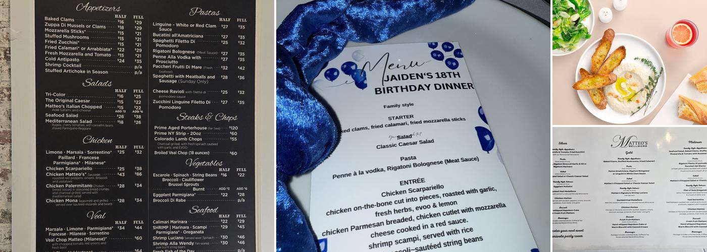 Matteo's Menu