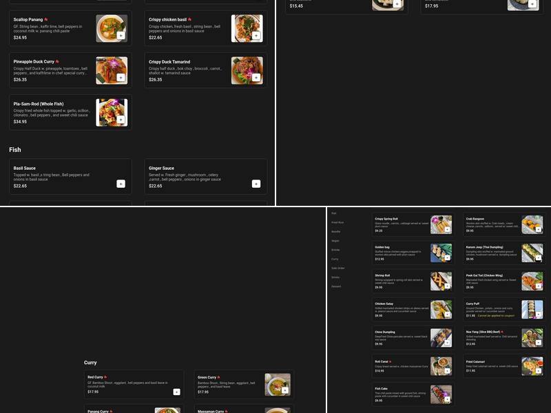 Hug Thai Cuisine Menu