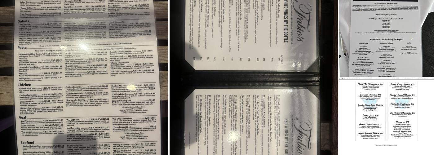 Fabio’s Restaurant Menu