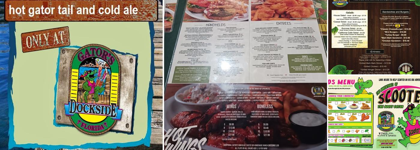 Gator's Dockside Lake City Menu