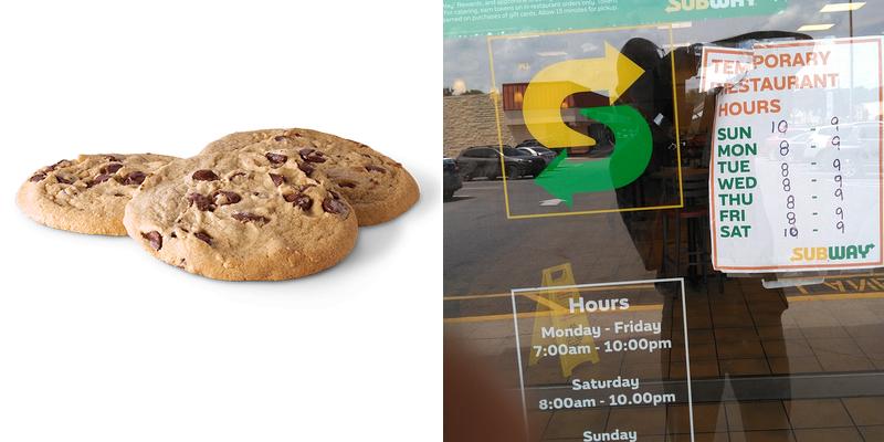 Subway Menu