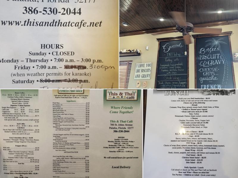 This & That Café Menu