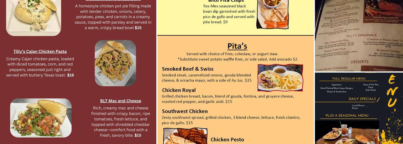 Tilly's Oronoco LLC Menu