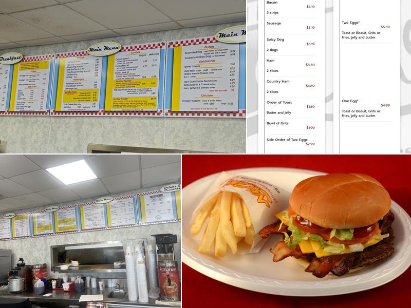 Nu-Way Weiners Menu