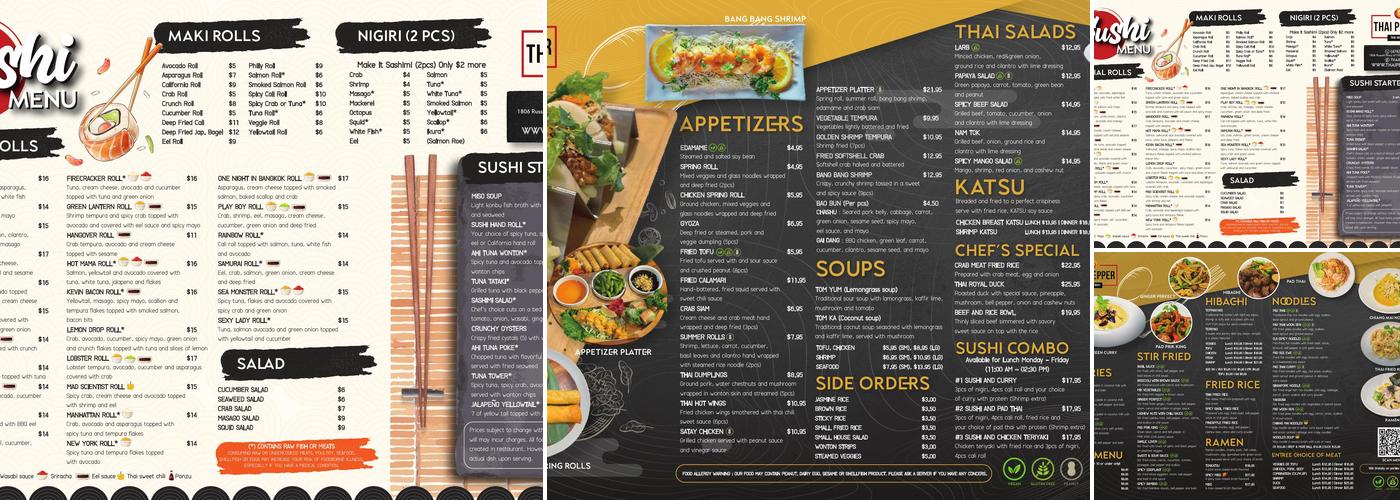 Thai Pepper Menu