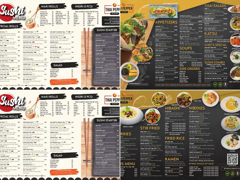 Thai Pepper Menu