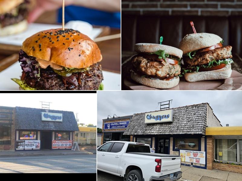 Chuggers Bar & Grill. Menu is on our Facebook page thanks!