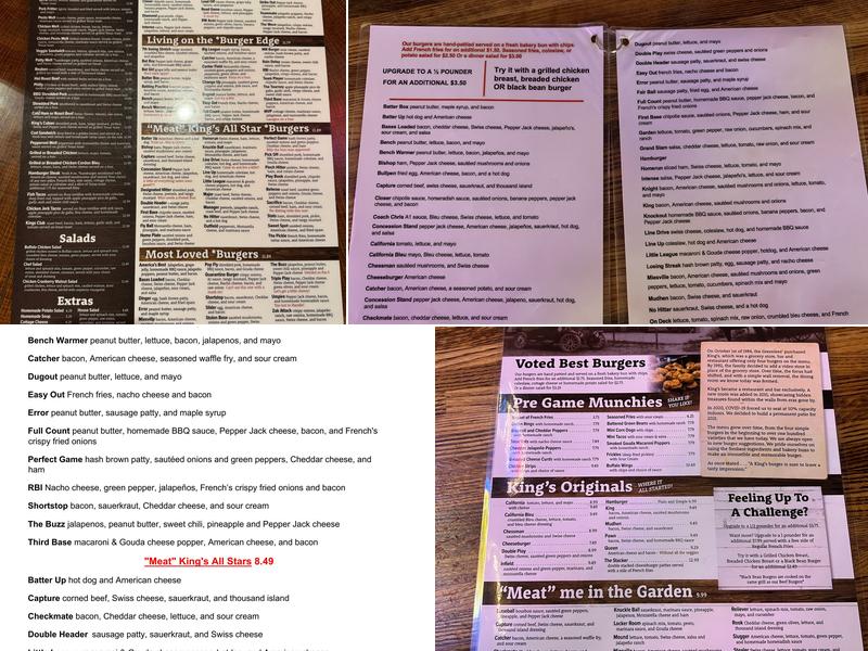 King's Place Bar and Grill Menu