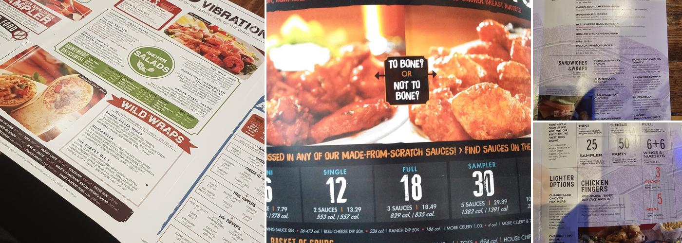 Wild Wing Cafe Menu