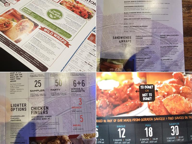 Wild Wing Cafe Menu