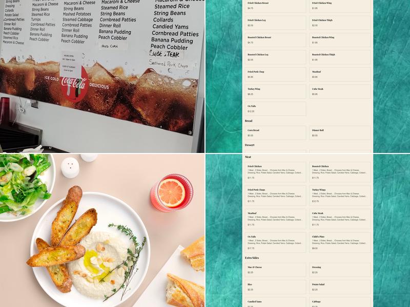 Dab's Cafe Menu
