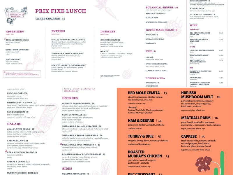 The Pine Tree Café Menu