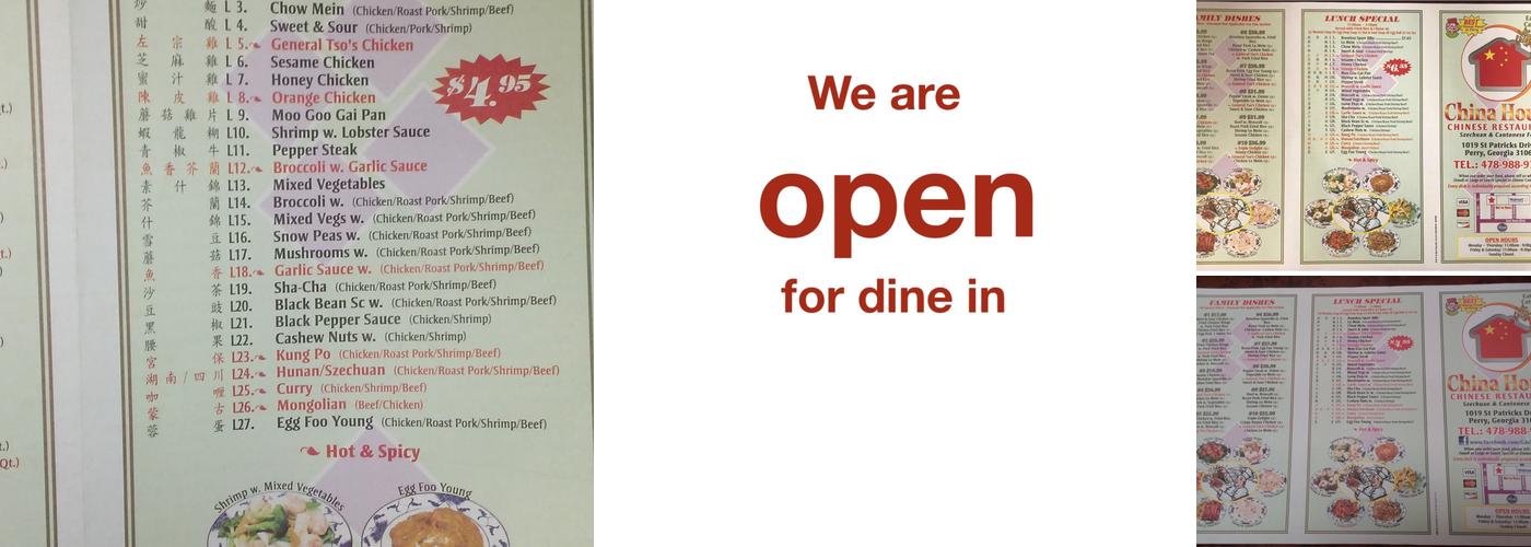 China House Menu