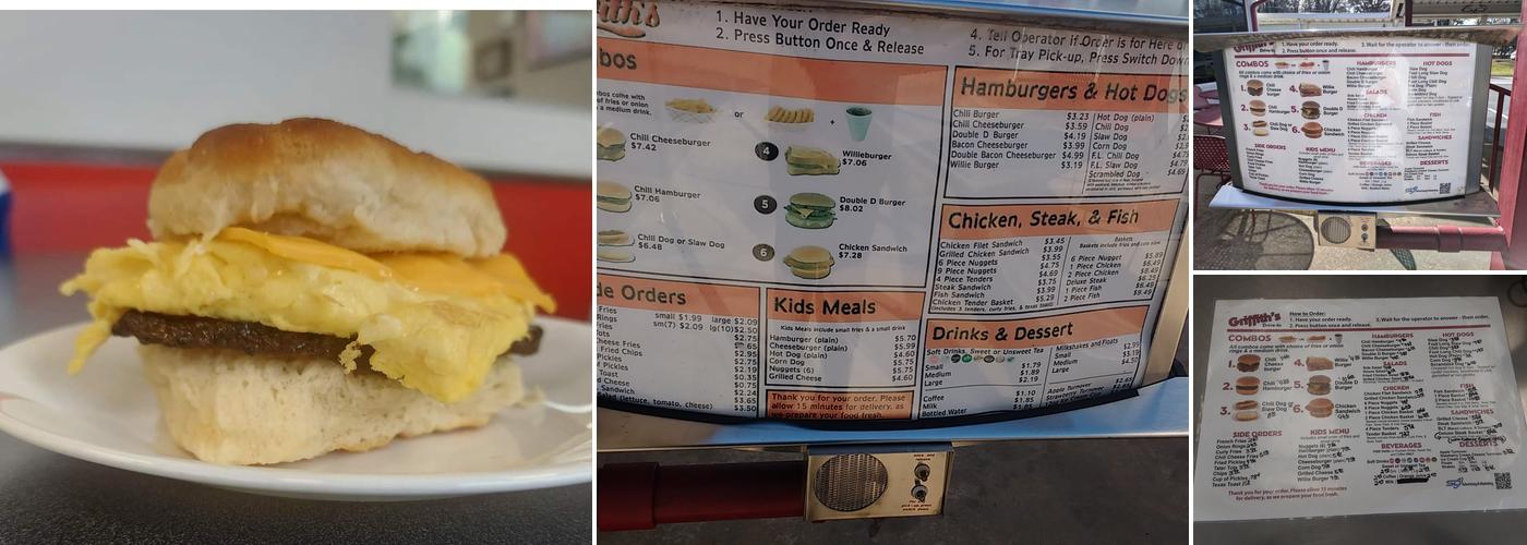 Griffith's Drive-In Menu