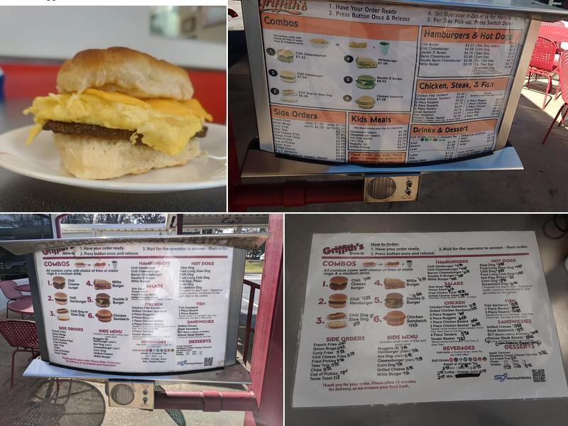Griffith's Drive-In Menu